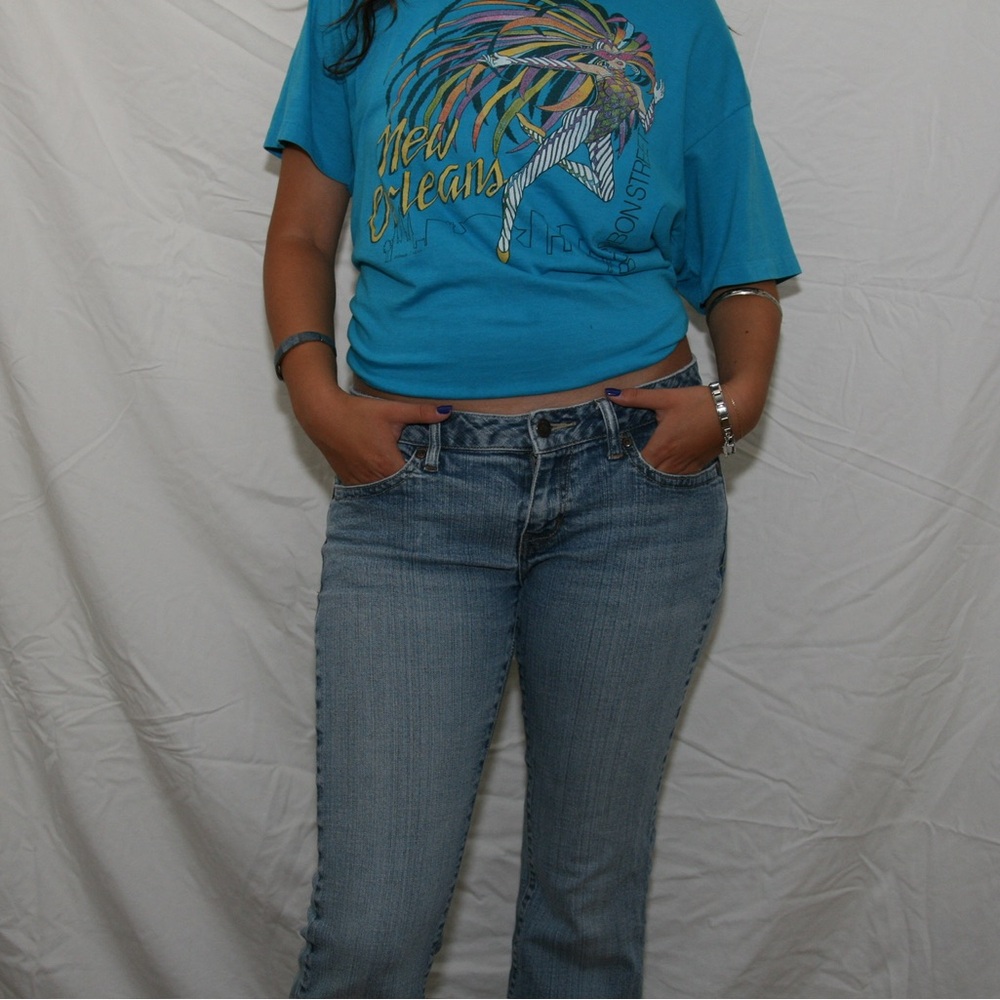 VINTAGE Light Blue Low Waisted Skinny Flare Aeropostale Jeans